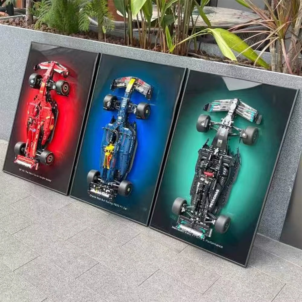 Display Wallboard for Lego 42206 Oracle Red Bull Racing RB20 F1,Adult Collectibles for Lego Car Wall Mount Building Blocks