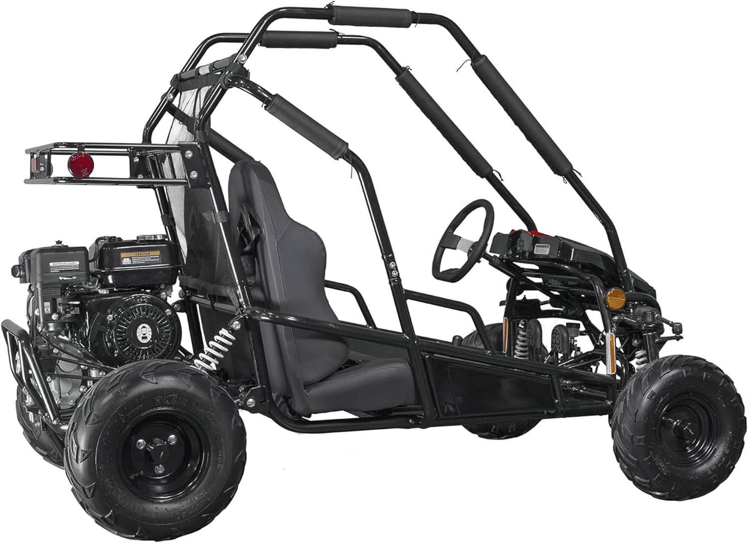 GK200 196Cc Gas Powered Dual Seat Go-Kart, Reverse Gear, Adjustable Suspension, 275 Lbs Maximum Load, off Road Adventure Vehicle