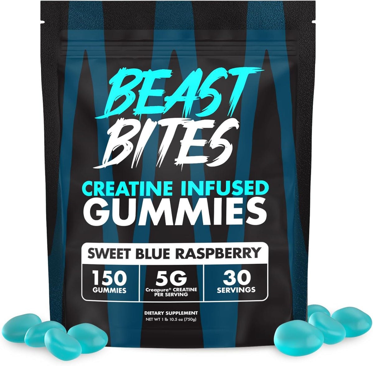 Creatine Infused Gummies - 5G Creapure Creatine Monohydrate per Serving - NSF Certified for Sport - 30 Servings