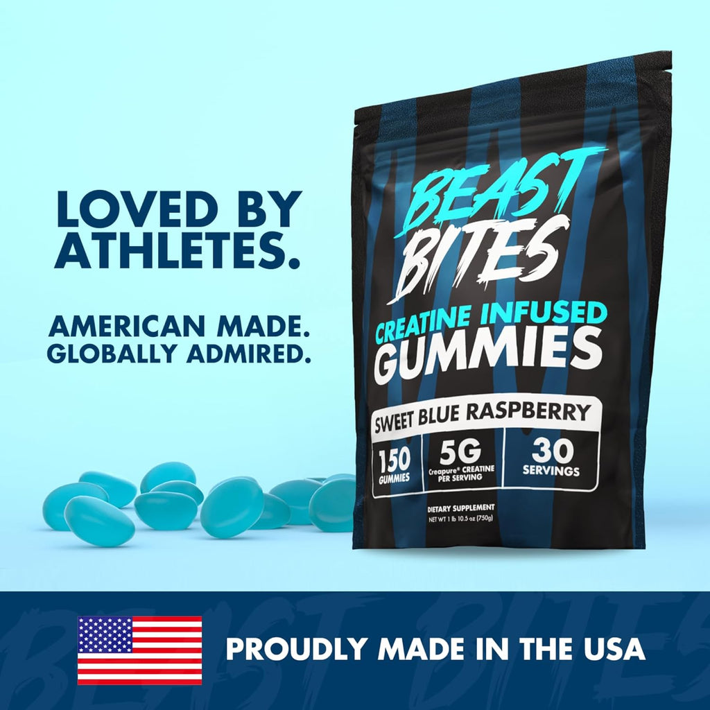 Creatine Infused Gummies - 5G Creapure Creatine Monohydrate per Serving - NSF Certified for Sport - 30 Servings