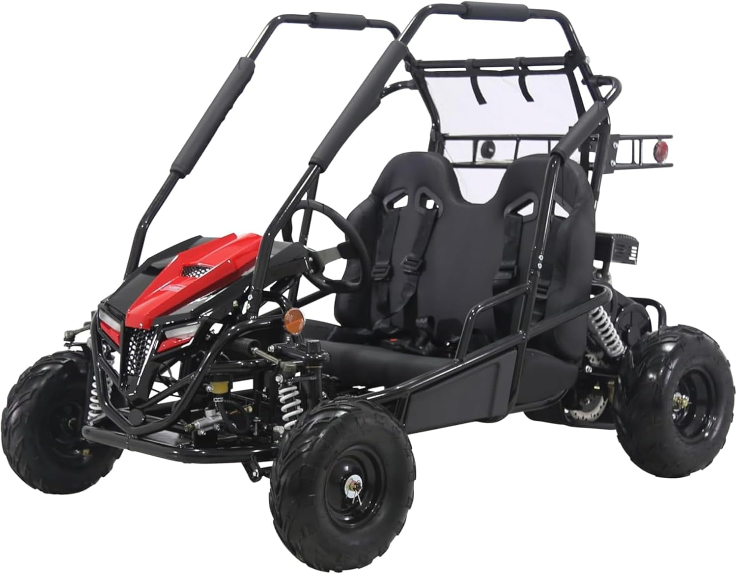 GK200 196Cc Gas Powered Dual Seat Go-Kart, Reverse Gear, Adjustable Suspension, 275 Lbs Maximum Load, off Road Adventure Vehicle
