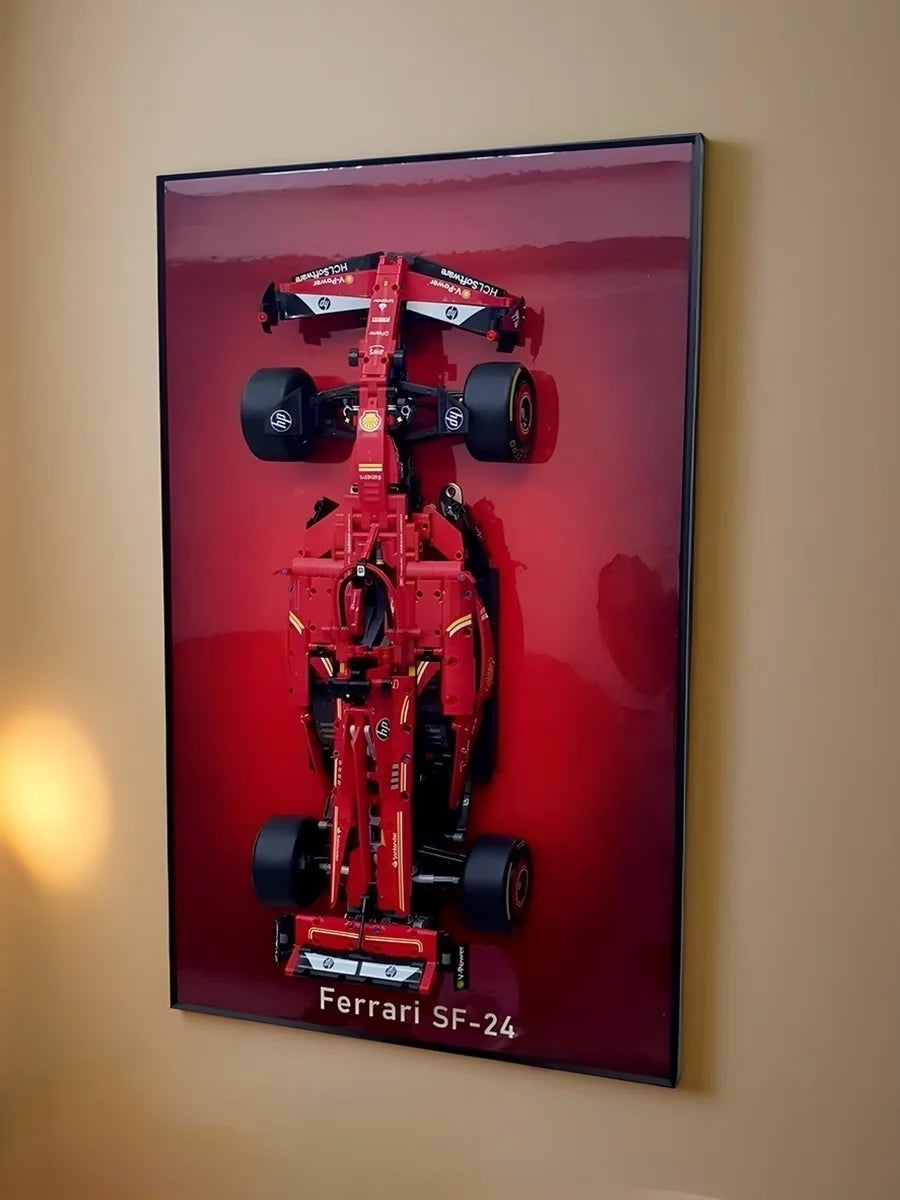 NEW Display Wallboard for Lego 42207 Ferrari SF-24 F1,Adult Collectibles for Lego Car Wall Mount Building Blocks