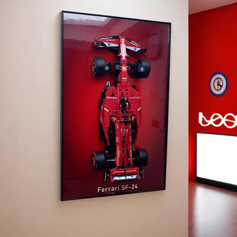NEW Display Wallboard for Lego 42207 Ferrari SF-24 F1,Adult Collectibles for Lego Car Wall Mount Building Blocks