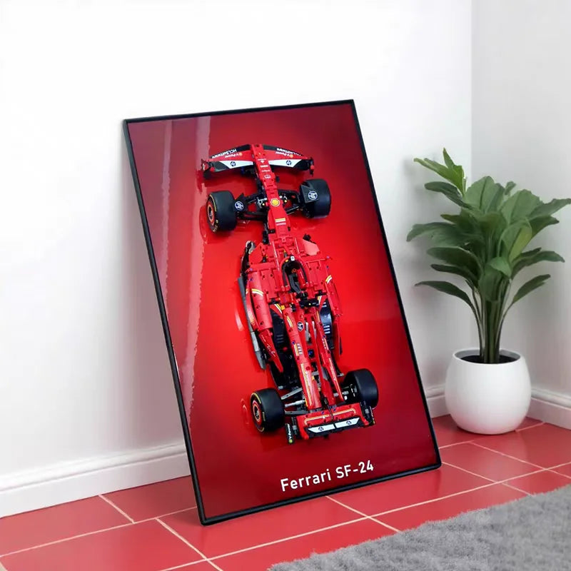 NEW Display Wallboard for Lego 42207 Ferrari SF-24 F1,Adult Collectibles for Lego Car Wall Mount Building Blocks
