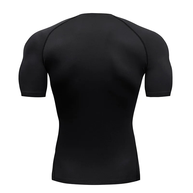 Bat Printed Men'S Tight T-Shirt Running Compression Compression T Shirt Gym Fitness Jogging Short Sleeve Male Casual Shirt Tops