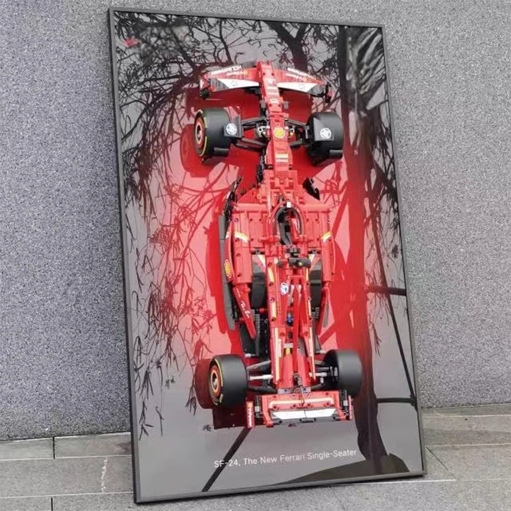 NEW Display Wallboard for Lego 42207 Ferrari SF-24 F1,Adult Collectibles for Lego Car Wall Mount Building Blocks