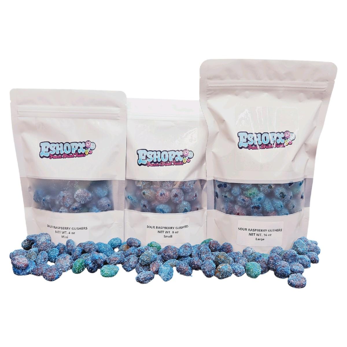 Blue Raspberry Sour Gushers Snack Candy - Sweet Bonbon Viral Sour Tangy Candies